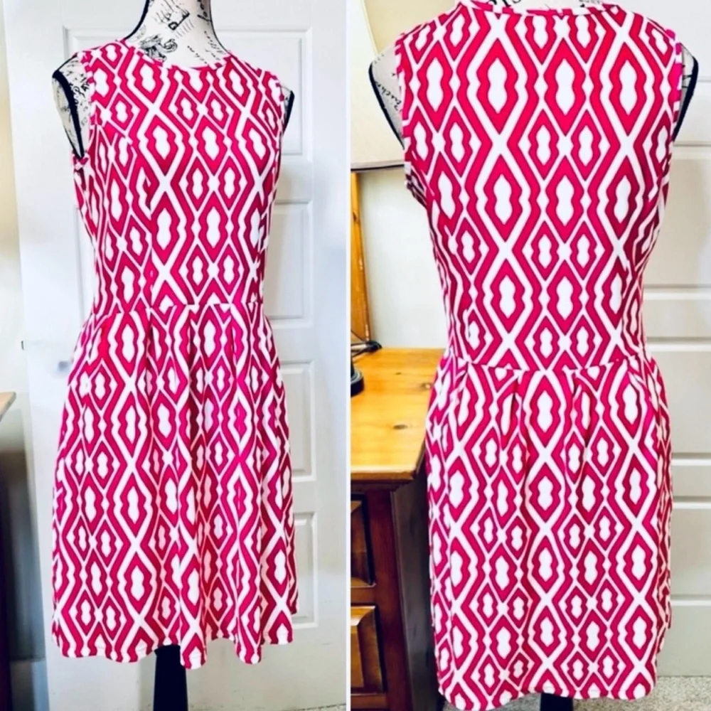 JUDE CONNALLY Mary Pat Pink IKat Jude Cloth Sheath Dress Pockets Sz Small - Picture 12 of 12